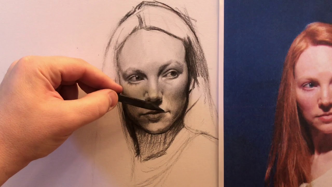 Drawing A Portrait From A Photo Using Conceptualized Forms Combined With Comparative Measuring