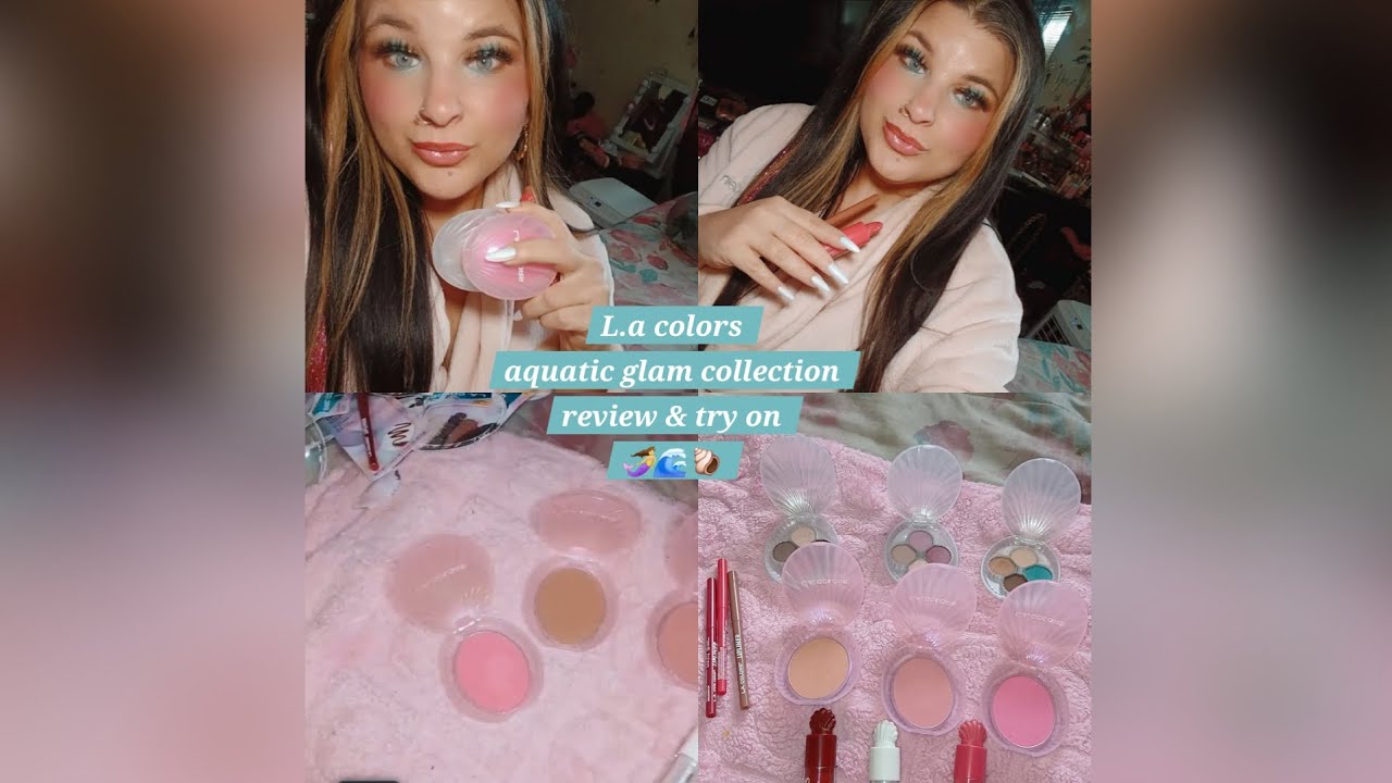 L.A COLORS AQUATIC GLAM COLLECTION REVIEW| BEAUTY, #makeup #makeuptutorial #fyp #subscribe 