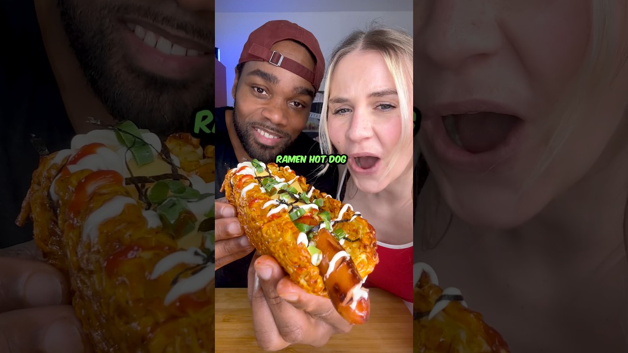 SPICY RAMEN turned into HOT DOG BUN?? 🤯 #foodhack #fusion