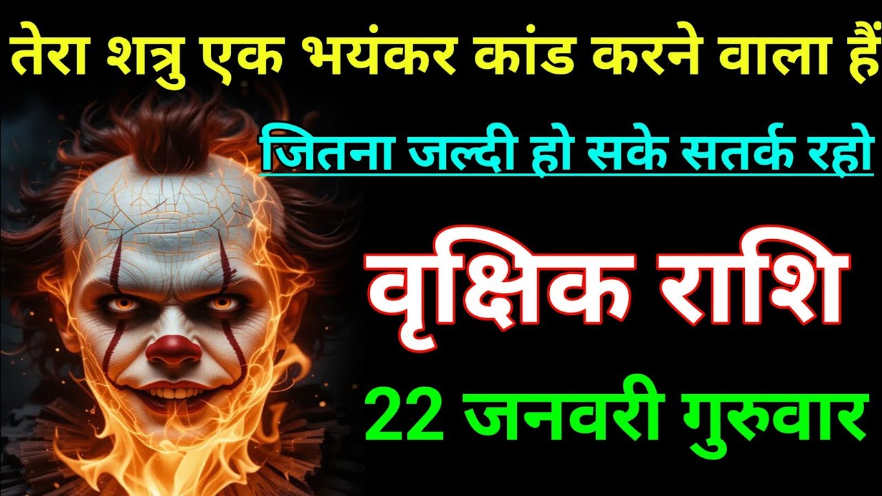 वृक्षिक राशि तेरा शत्रु एक भयंकर कांड करने वाला हैं सतर्क हो जाओ। Vrikshik rashi/Scorpio♏