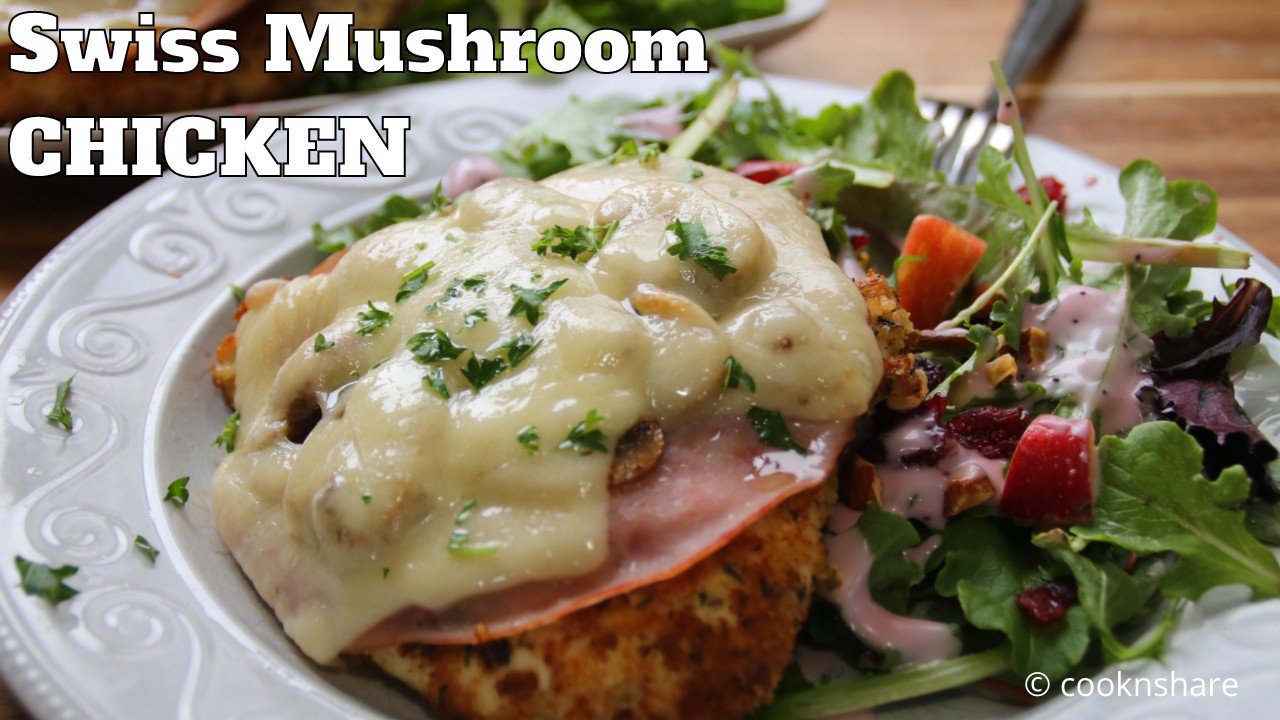 Irresistible Swiss Cheese Mushroom Chicken Delight!