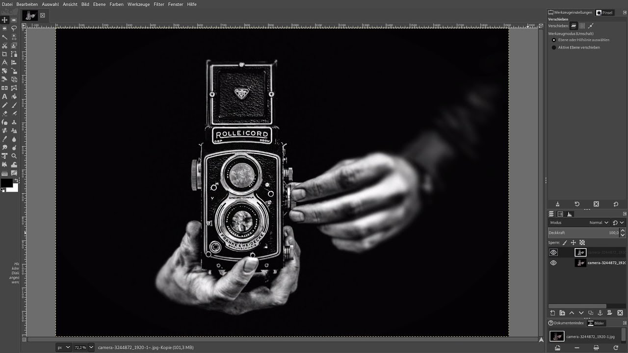 Gimp 2.10: Verblüffende Umwandlung in ein Schwarz-Weiss-Foto mit G'MIC