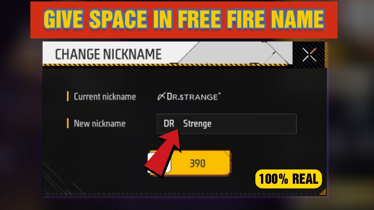 How to give space in Free Fire Name in Telugu | How to Change Name in Free Fire with space