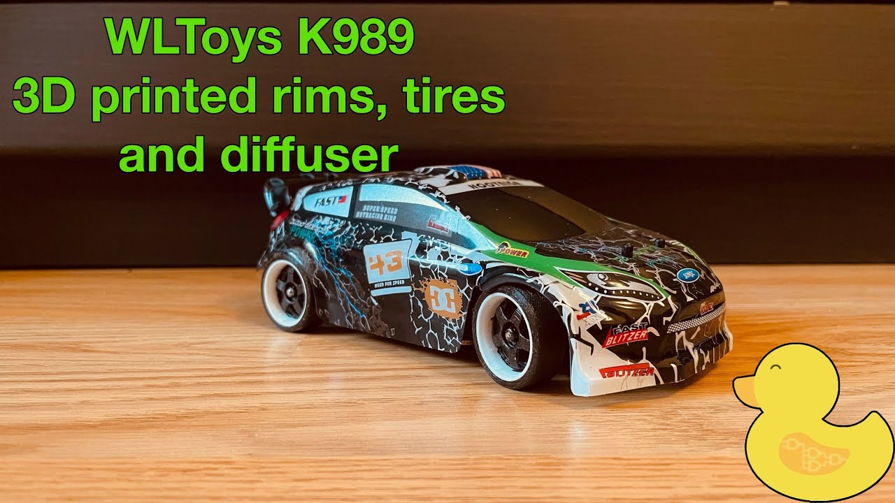WLtoys K989 3D printed rims, tires and diffuser #wltoys #k989 #wltoysk989 #3dprinting