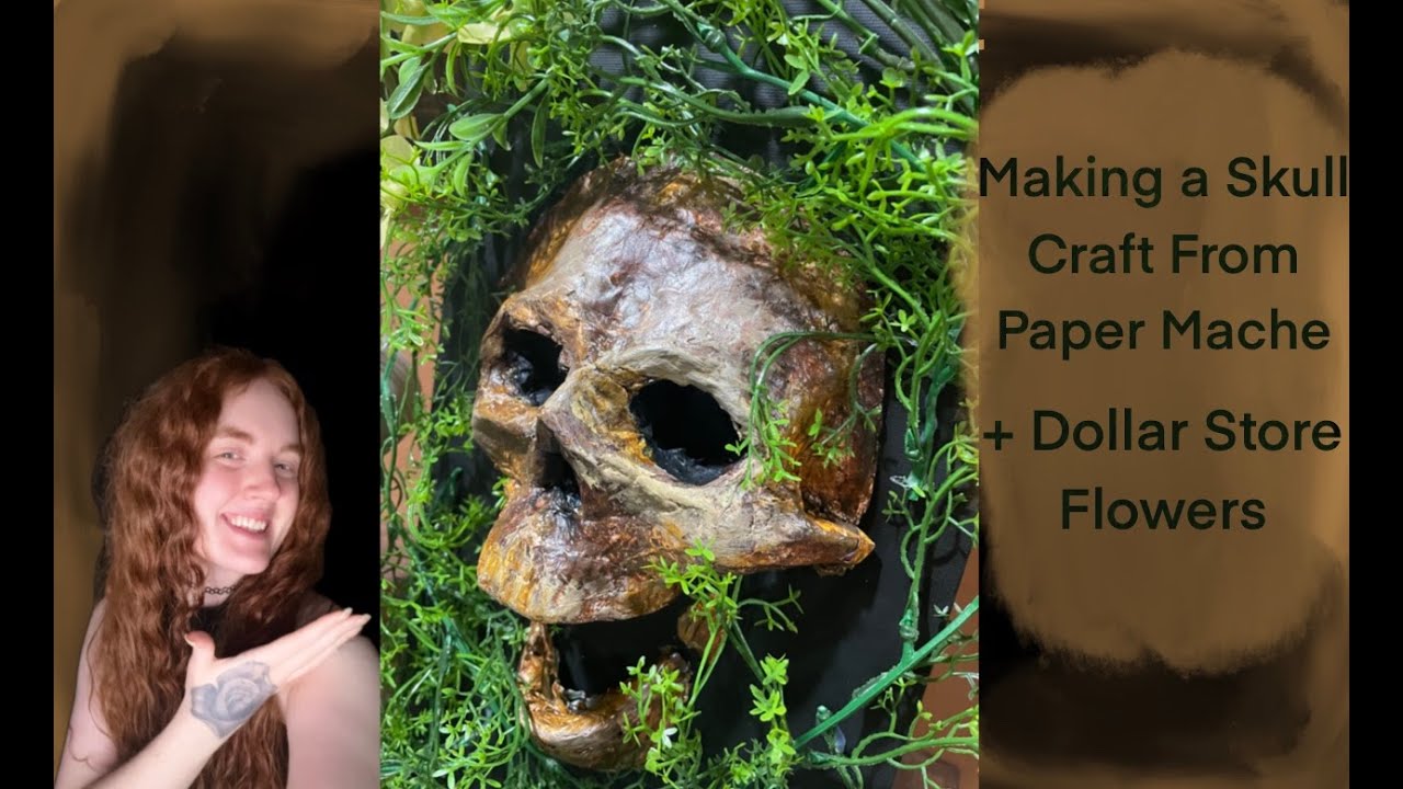 How I made a 3D Skull Painting using Paper Mache