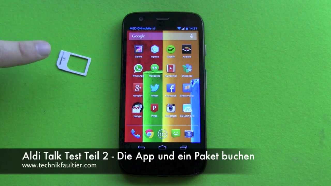 Aldi Talk Test Teil 2 - Die App und ein Paket buchen