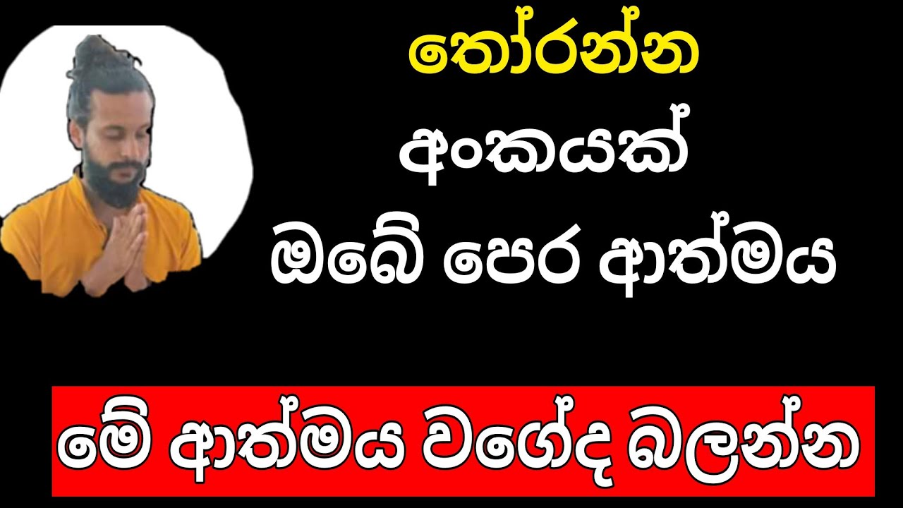 ඔබ අහඹු ලෙස තෝරාගන්නා අංකයක් තුලින් ඔබේ පෙර ආත්මය ගැන යමක්