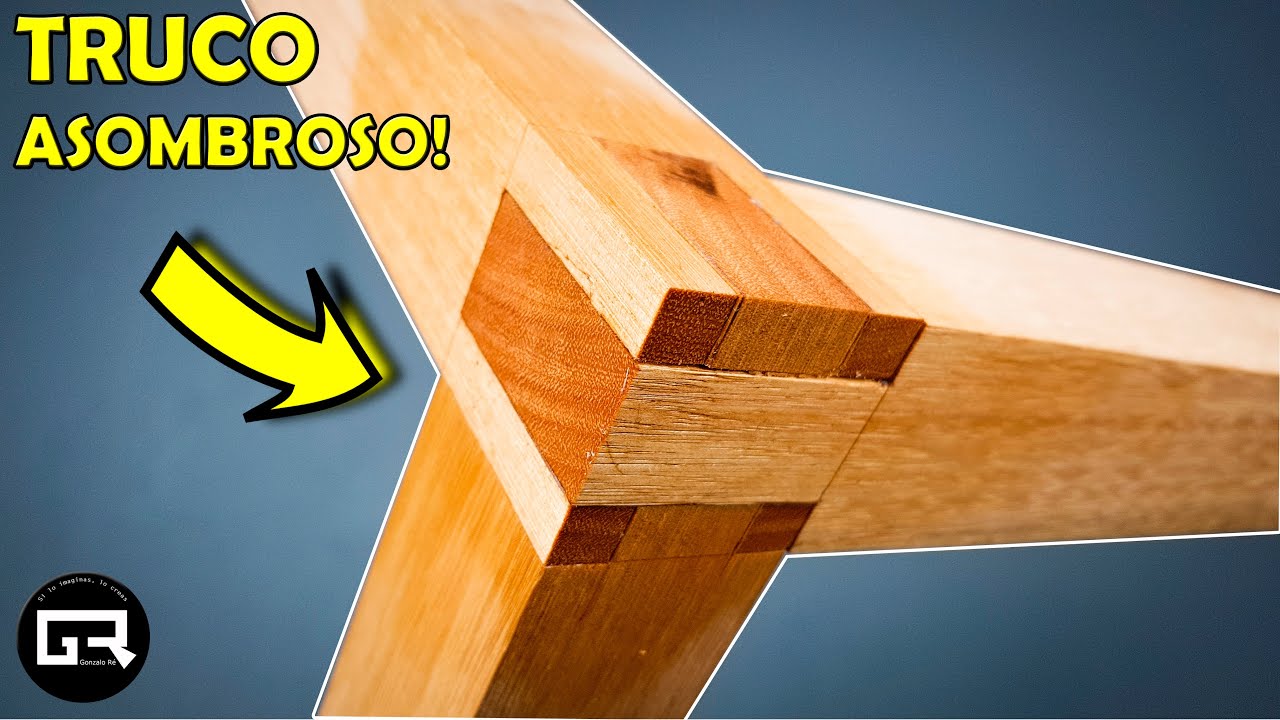 TRUCO de CARPINTERIA COMO HACER un ENSAMBLE en MADERA | TRIPLE WOOD JOINT