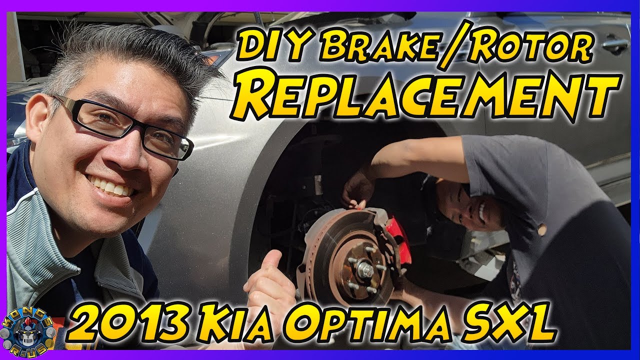 How to Change your Front Brakes/Rotors on a Kia Optima 2013 SXL - LIVE