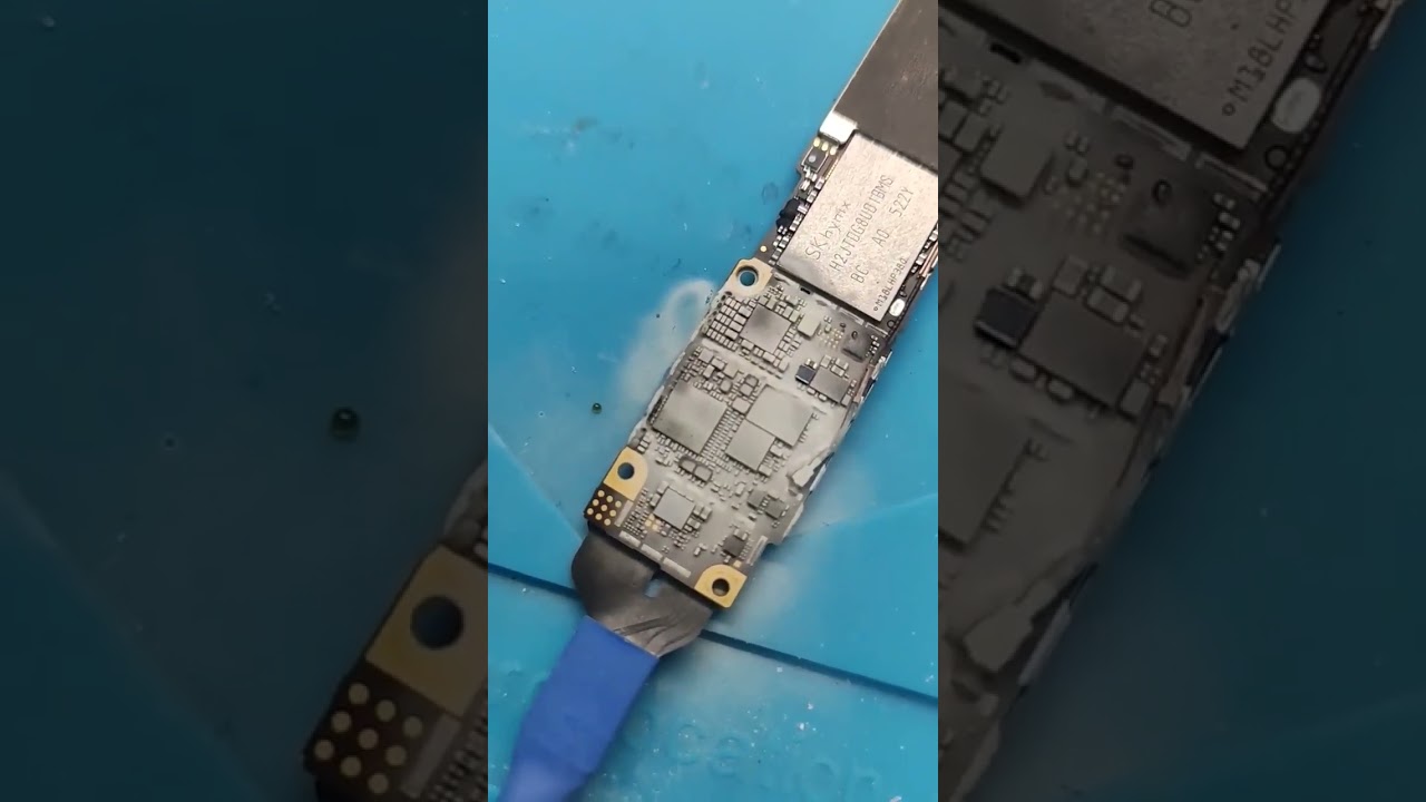 identificar corto a tierra con rosin en placa base. #Iphone #apple