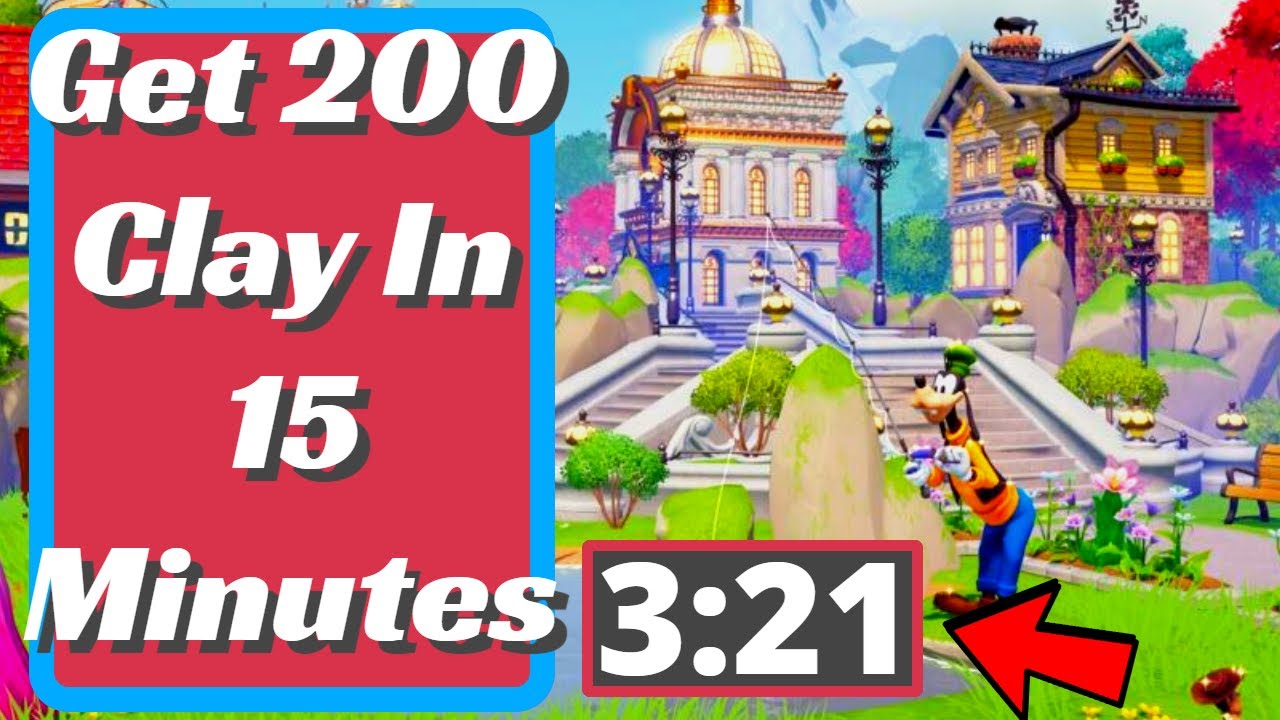 Zdobądź 200 gliny w 15 minut do Disney Dreamlight Valley