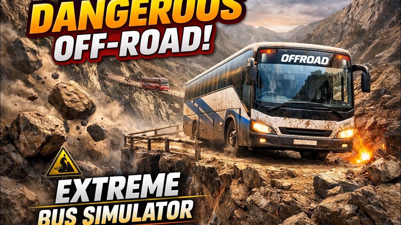 Extreme Off-Road Bus Simulation 🚧 | Risky Mountain Roads & Dangerous Areas