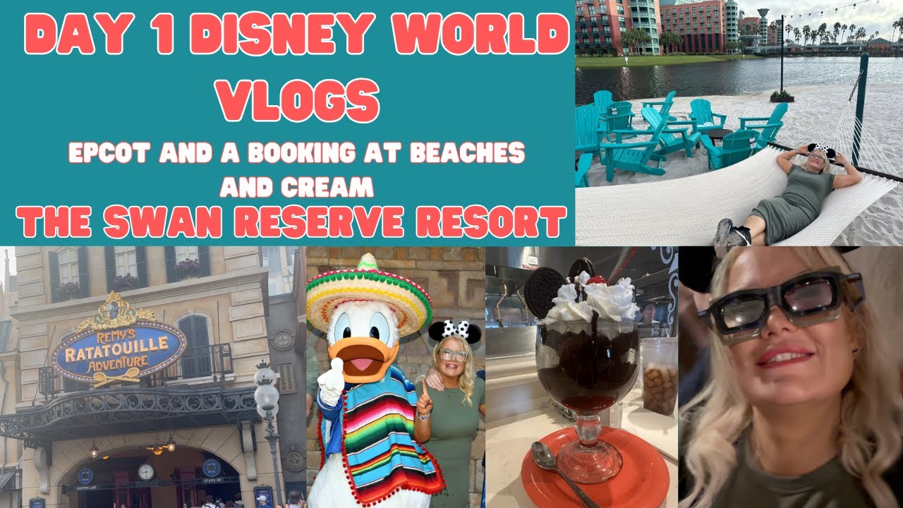 Disney world Vlog Day 1 Epcot, staying at the swan reserve.