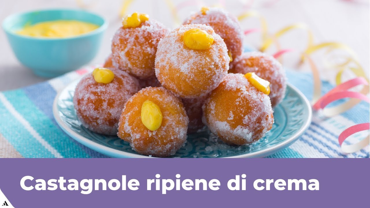 CASTAGNOLE RIPIENE DI CREMA