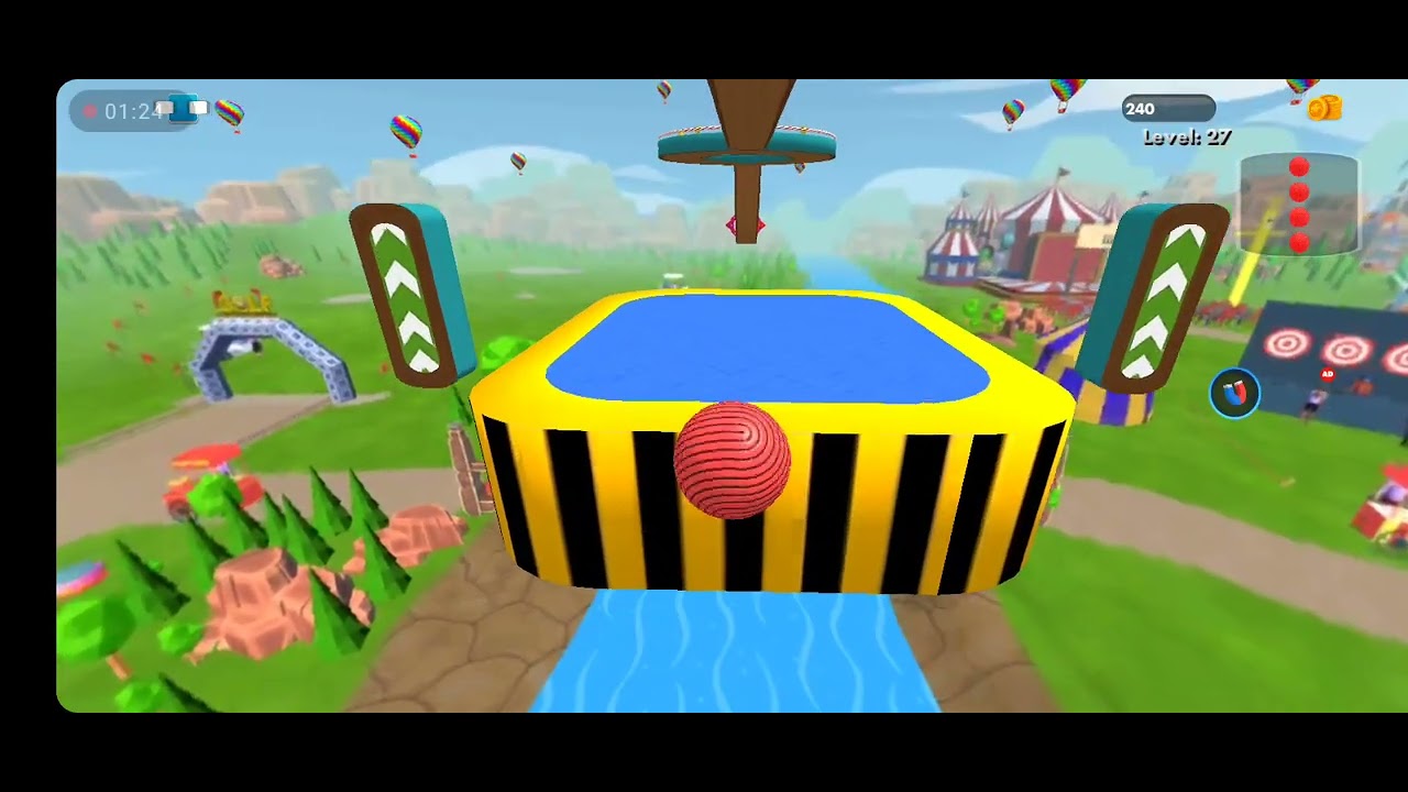Sky Ball Jump - Going Ball 3D level playing 26 & 27 | Red Ball jumping | Beautiful Ball Race game