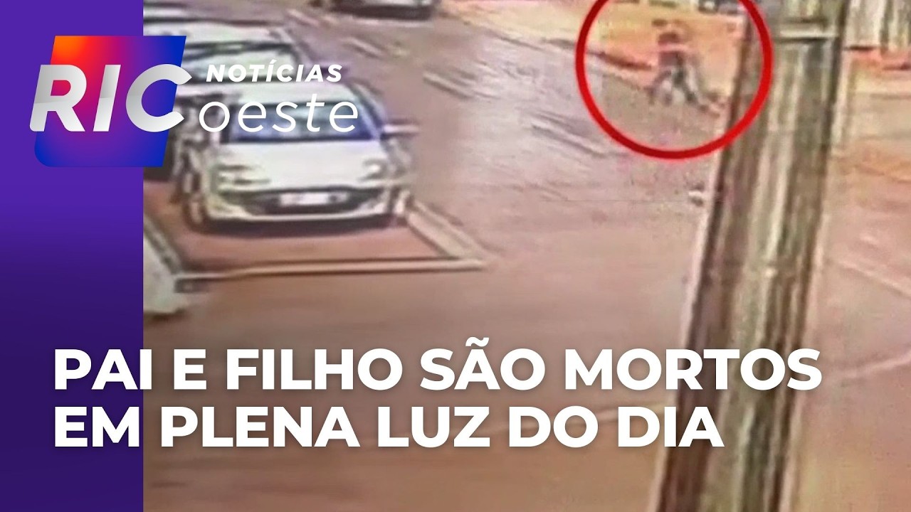 Pai e filho são mortos em garagem de veículos; suspeito fugiu do local em carro de luxo