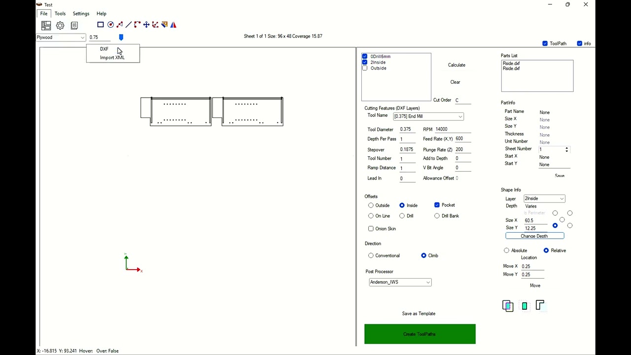 Import DXF Files for CNC Nesting in PartNester 4