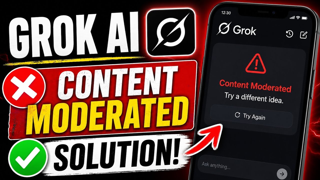 How To Fix Grok AI Content Moderated Error | Try a Different Idea Problem Solution (2026)