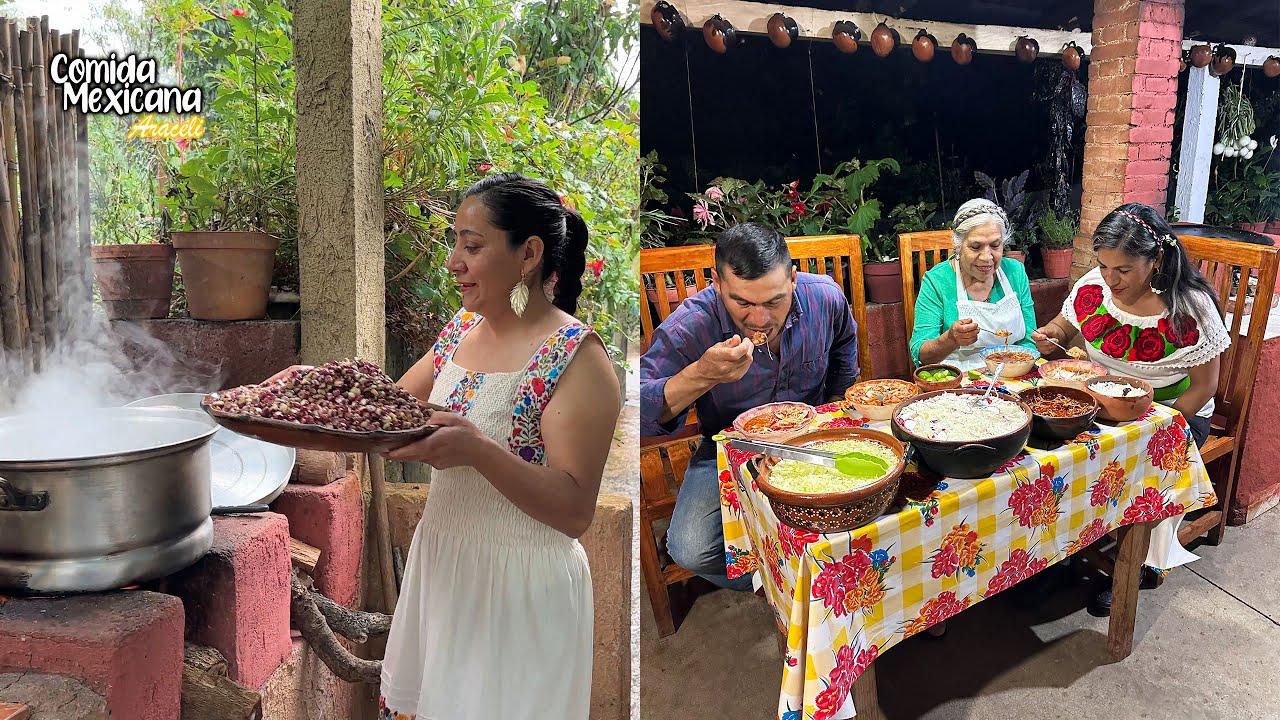 Se Vino Un Aguacero y Les Hice Pozole Rojo De Puerco Como Lo Hacemos En El Rancho
