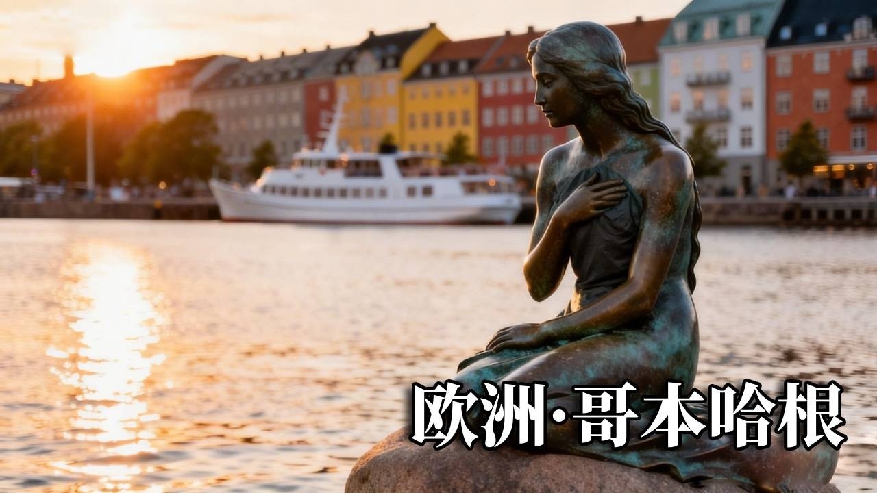 欧洲之旅——哥本哈根，必打卡的小美人鱼，看着周围感觉很荒凉！【行走世界的北京老刘】