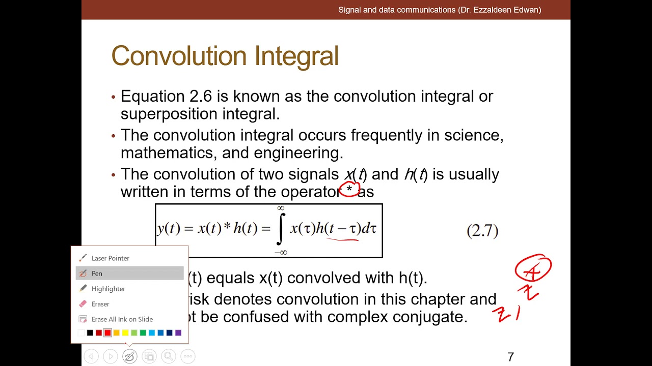 Signals and systems: Lec.5 p1 Convolution Integral إشارات وأنظمة: تكامل الطي