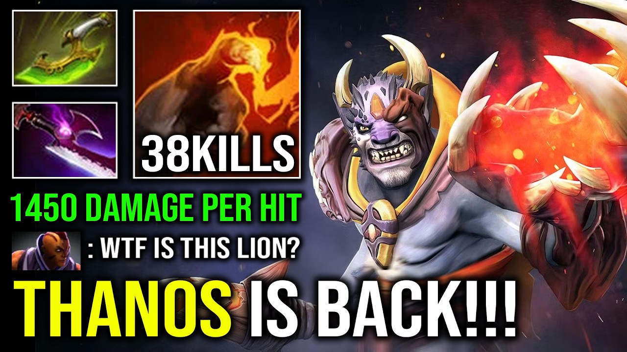 THANOS IS BACK +1450 Damage Per Hit Invisible 1 Shot Max Right Click 1v5 Rampage Lion Mid Dota 2