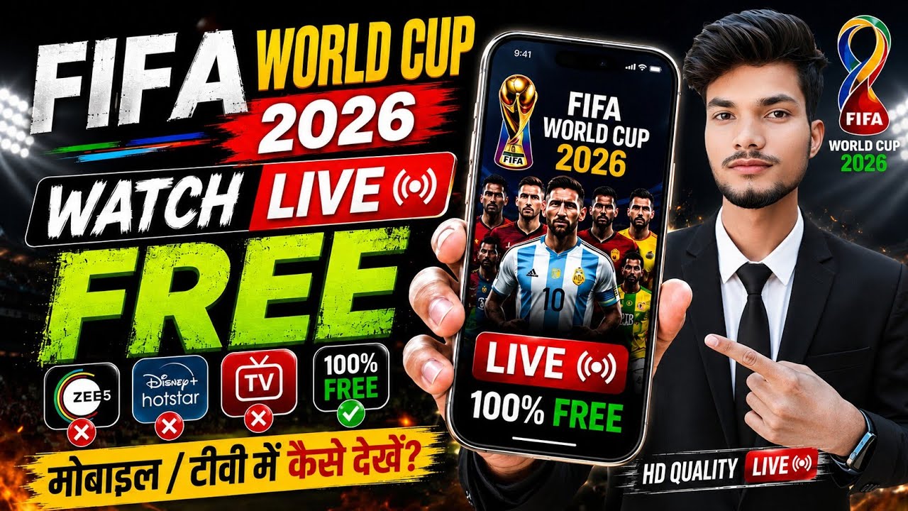 Fifa World Cup 2026 Live Free Kase Dekhe | How To Watch FIFA World Cup 2026 In India For Free