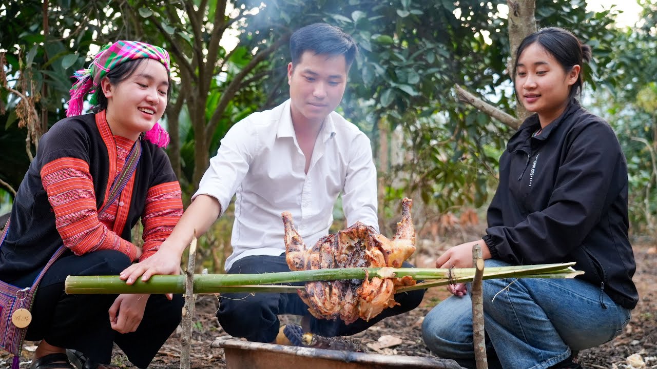 The Countryside Feast: Harvesting Apples And Grilling Delicious Chicken with the Engineer