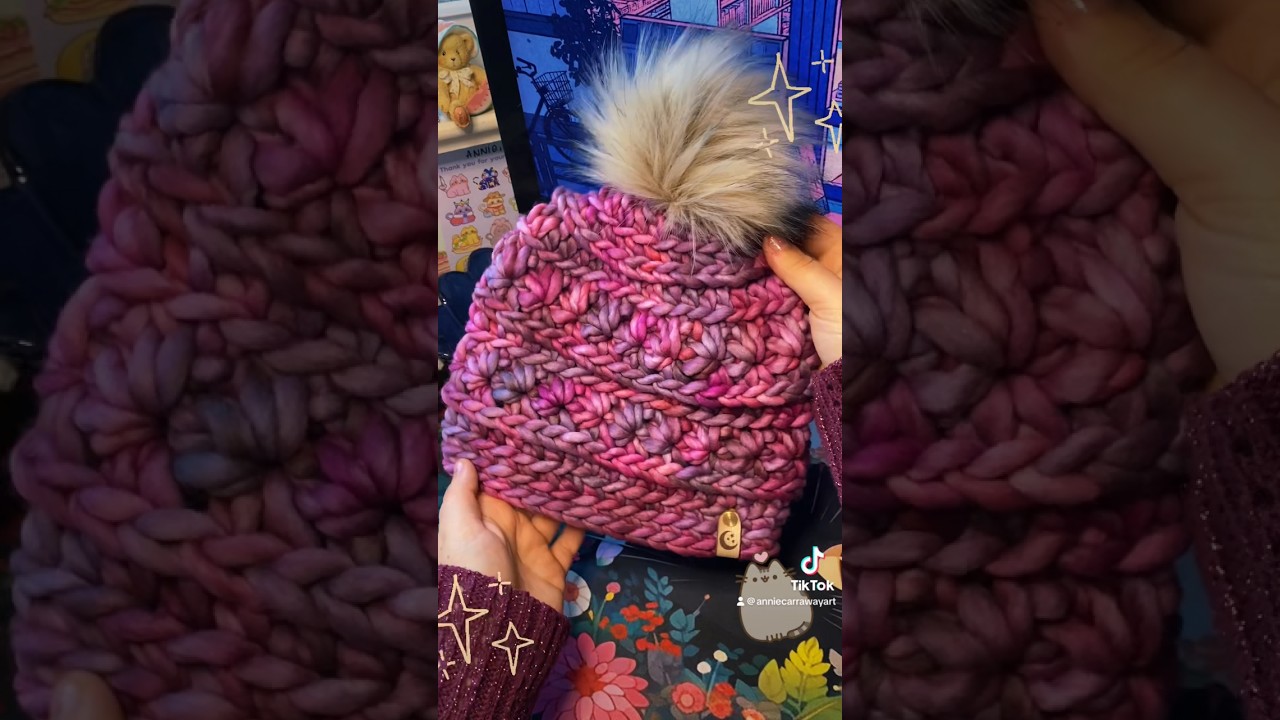 Easy Crochet Beanie Pattern for Chunky Yarn ✨Pattern by me💕#crochet  #crochetpattern#crochetbeanie