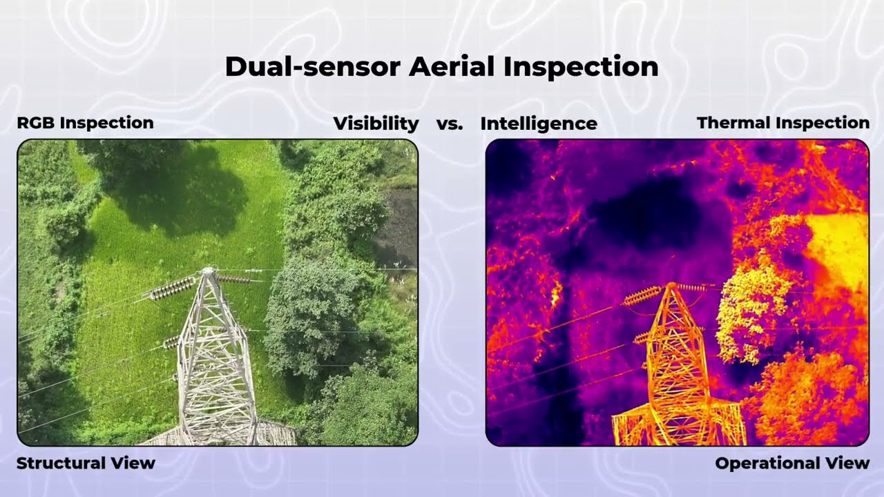 Drone Inspection of High-Tension Power Lines | RGB + Thermal Grid Monitoring by Atrobot