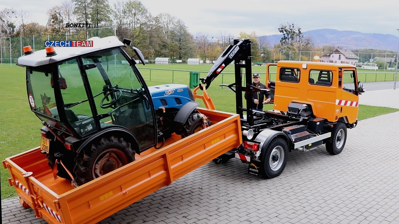 Převoz malotraktoru na Bonetti 4x4