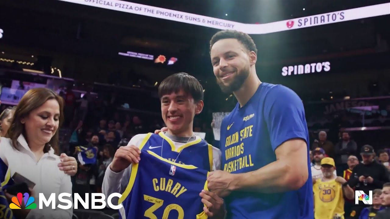 Arizona high school student who made inspiring half-court shot meets NBA star Steph Curry