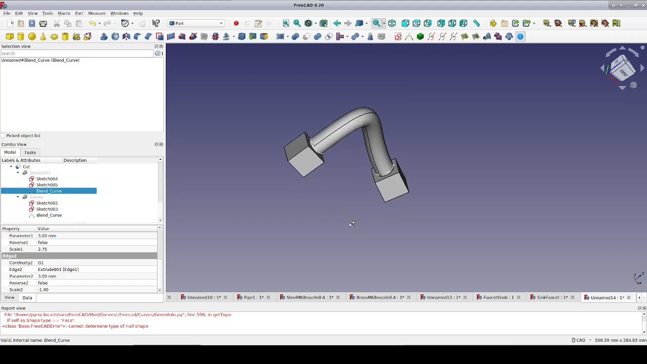 FREECAD:Pipe Routing, make FreeCAD do the work
