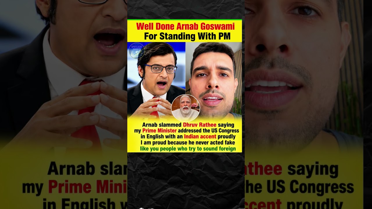 Arnab Goswami slammed Dhurv Rathee#shorts#trending#dhurvrathee#modi