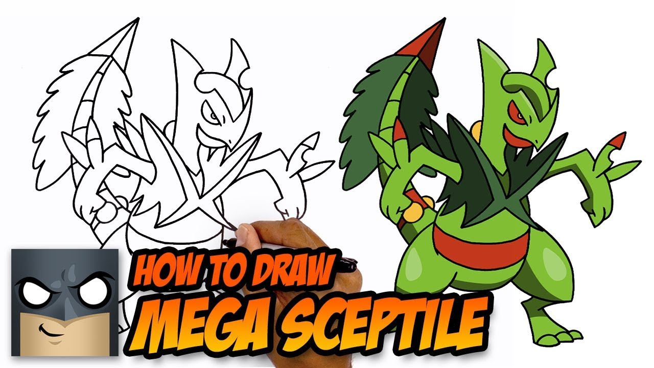 How to Draw Mega Sceptile | Pokemon