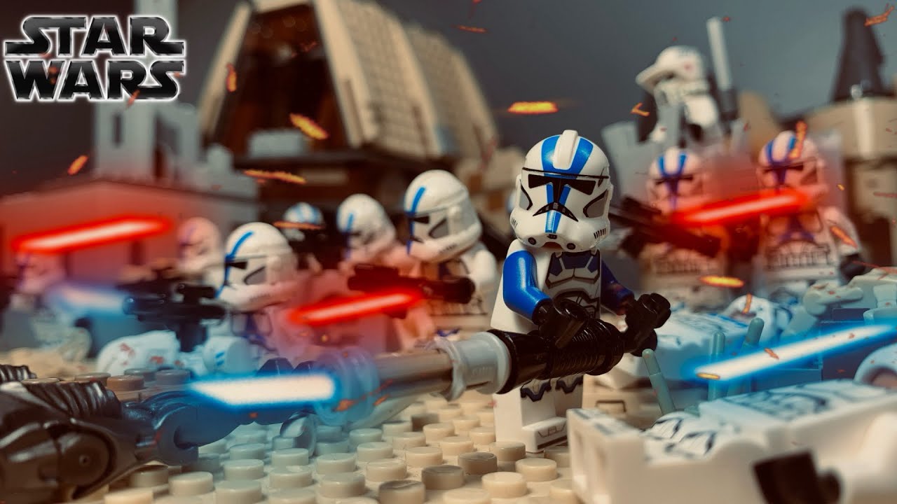 LEGO Star Wars: битва Войн клонов — вторжение 501-го клона в Джеду (покадровая анимация)