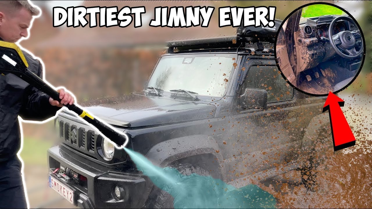 DEEP CLEANING The MUDDIEST INTERIOR EVER : Satisfying Clean 4x4 OFFROAD Suzuki Jimny