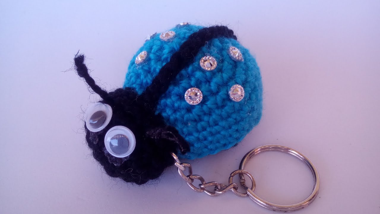 Coccinella Uncinetto 🐞💚 Portachiavi Amigurumi Keychain Ladybug Crochet - Llavero Mariquita Crochet