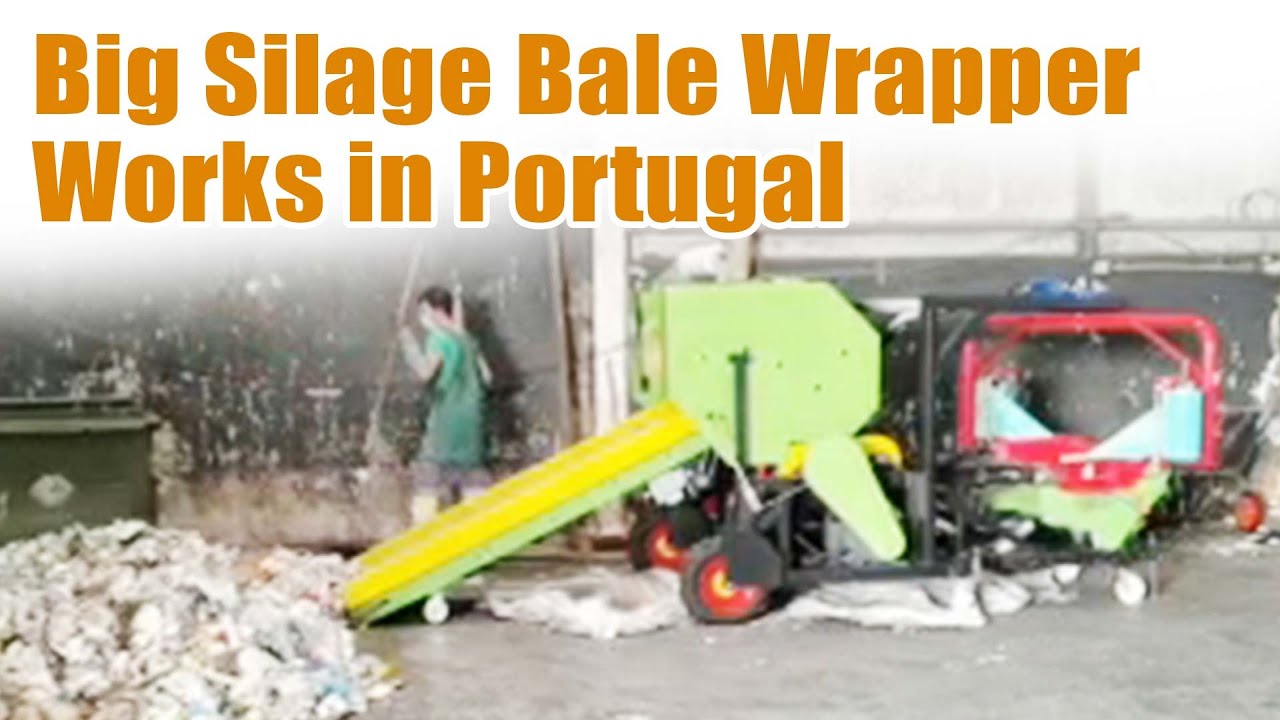 Taizy 70 model silage baler and wrapper for trash baling in Portugal! Silage round baler price