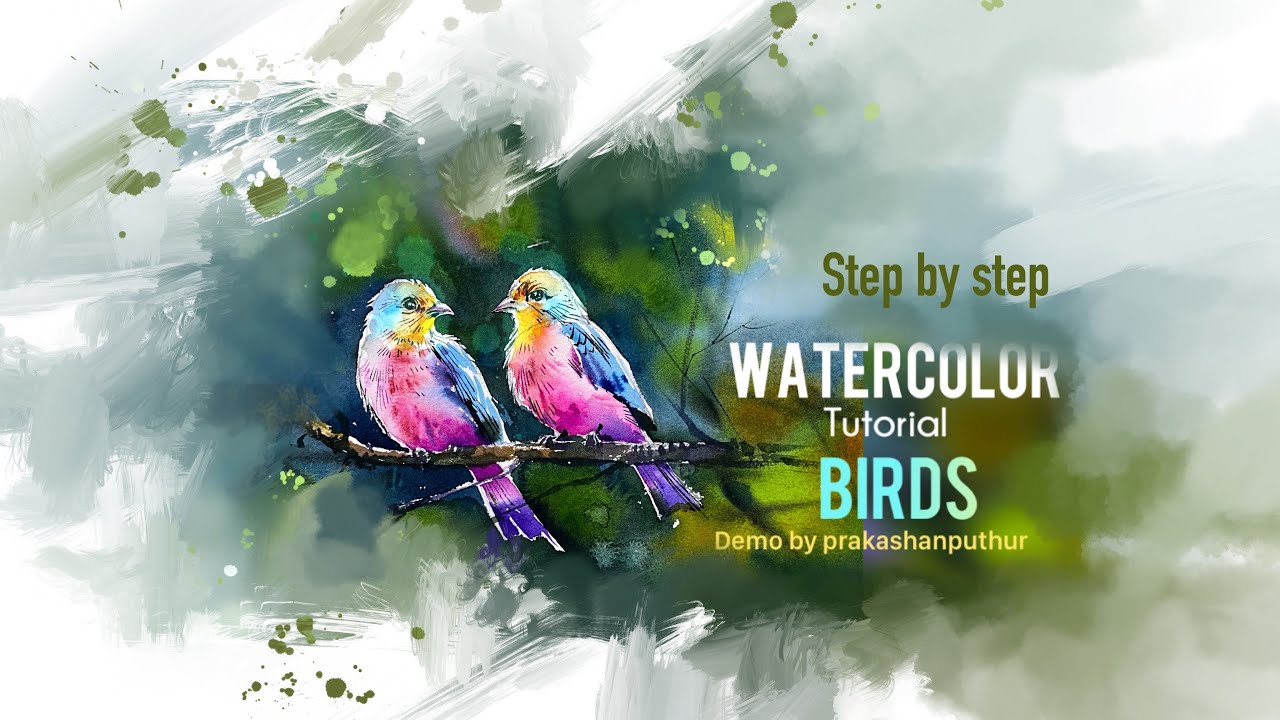How to paint a bird  I  water color |  birds painting tutorial for beginners