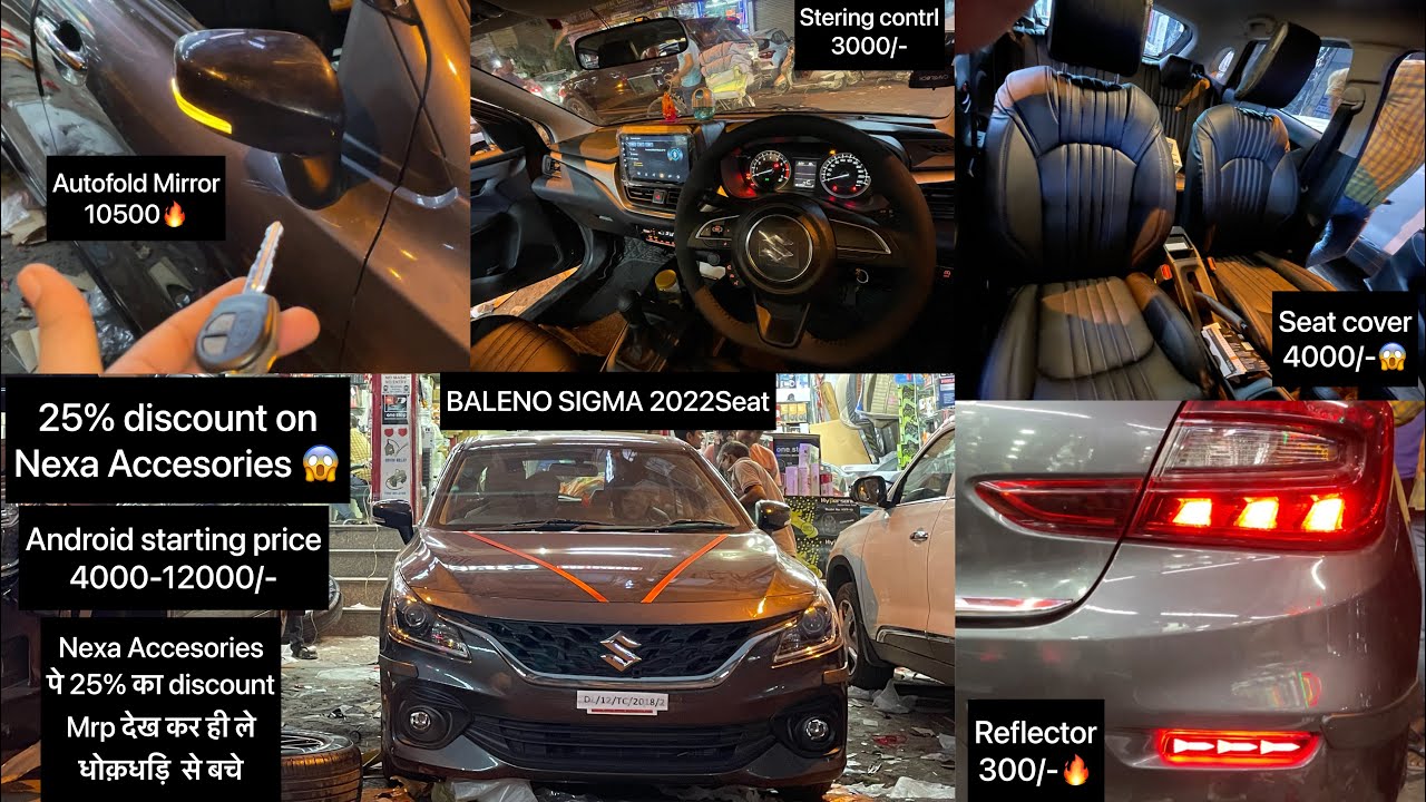 2022 baleno sigma modified🔥Baleno 2022 armrest🔥Baleno modified🔥25% discount on nexa Accesories😱