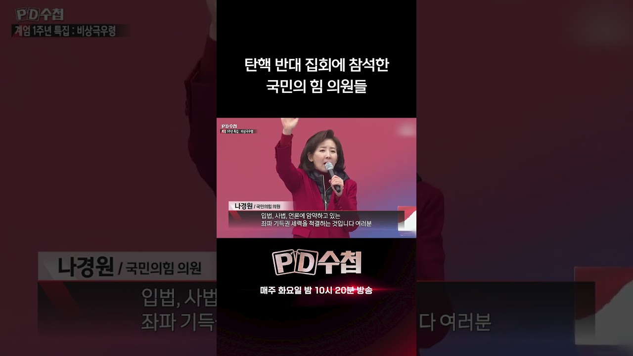 탄핵 반대 집회에 참석한 국민의힘 의원들 | PD수첩