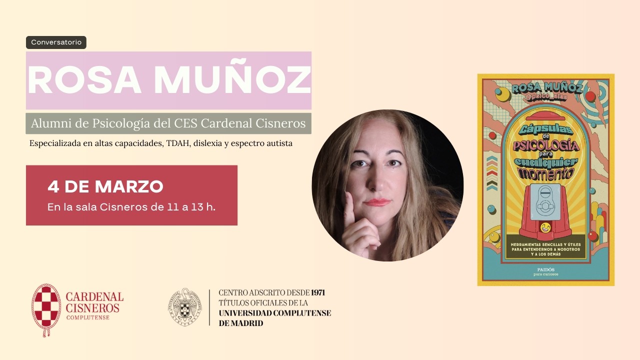 Conversatorio ALUMNI con Rosa Muñoz, psicóloga y escritora