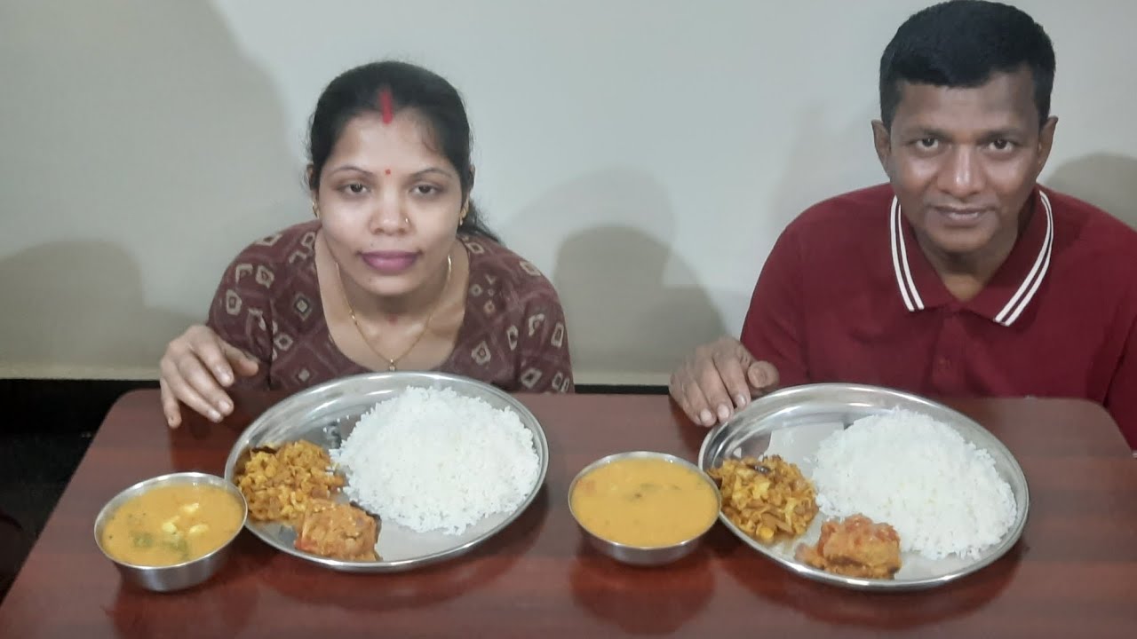 🥵Big bites|Rice,dal ,cabbage fry and Brinjal aloo mashed vegetables#eatingshow @foodloversavitha..5 
