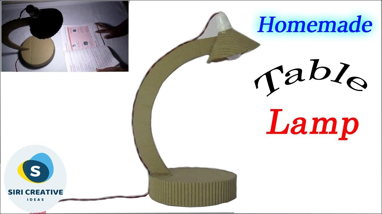 DIY Cardboard Table Lamp | How to Make Table Lamp At Home | Table Lamp Making Ideas