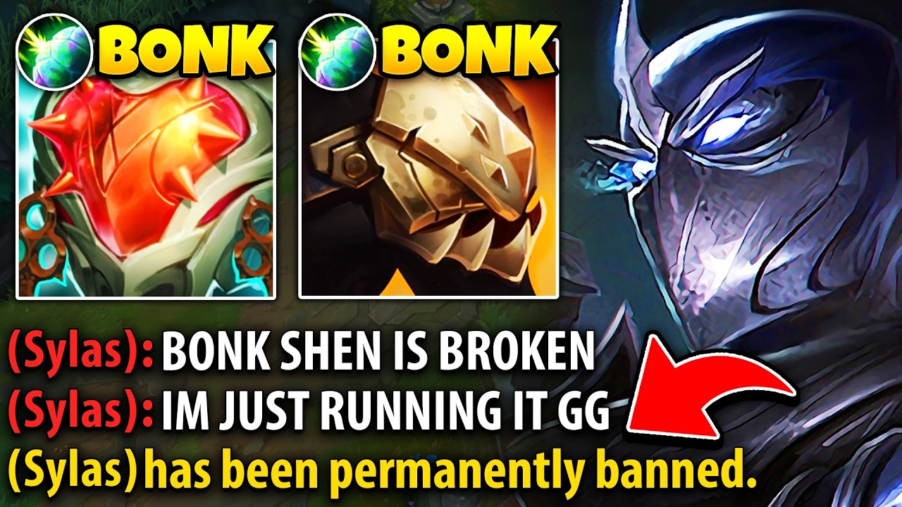 This poor Sylas died 23 times in a row to my BONK SHEN build... (HE GOT BANNED)