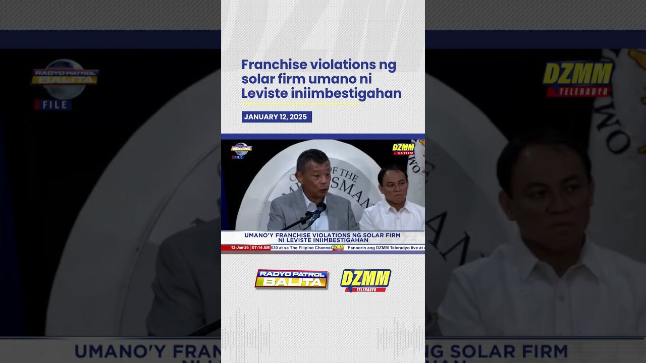 Ungkatan ng past? Franchise violations ng solar firm umano ni Leviste iniimbestigahan