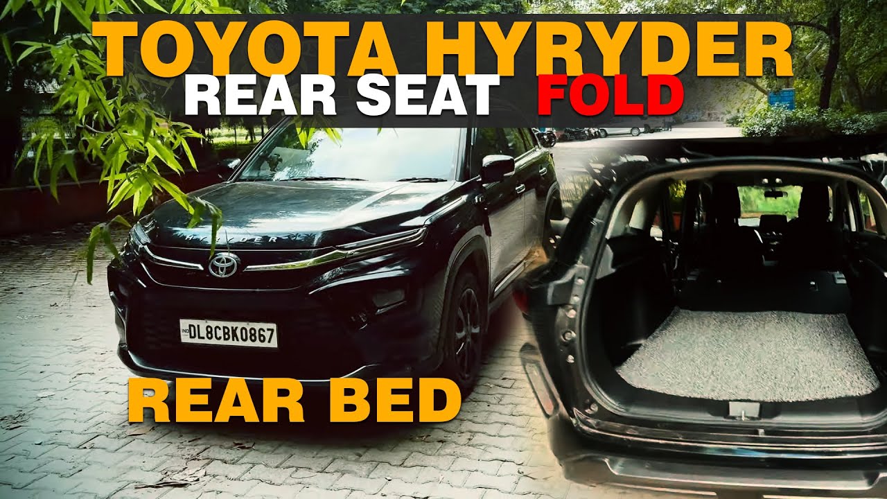 Back Seat fold Toyota urban cruiser Hyrider | how to fold rear seat | grand Vitara rear seat fold