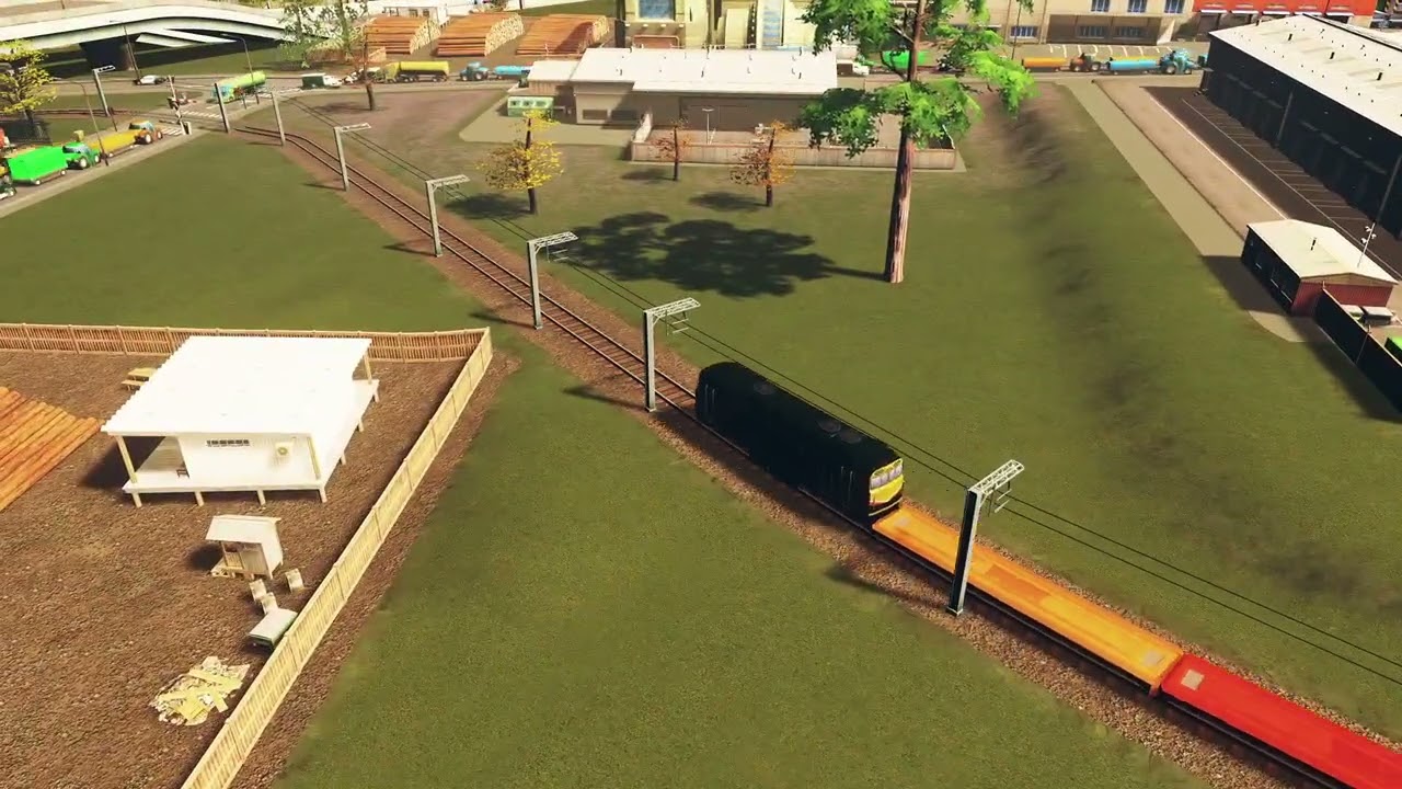 Cities Skylines - Indiana Rennburg - All Cargo Trains is so busy part 2.