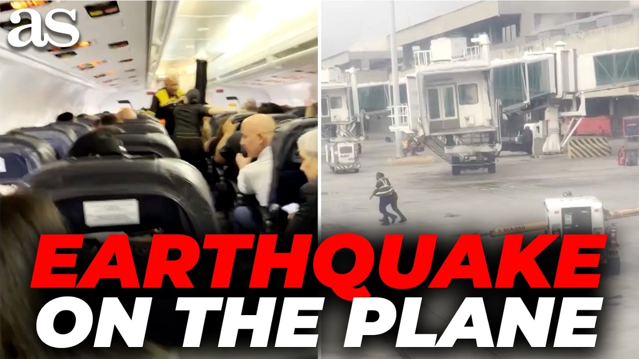 Passengers PANIC INSIDE PLANE at Venezuela's Maiquetia airport as earthquakes SHAKE THE CABIN